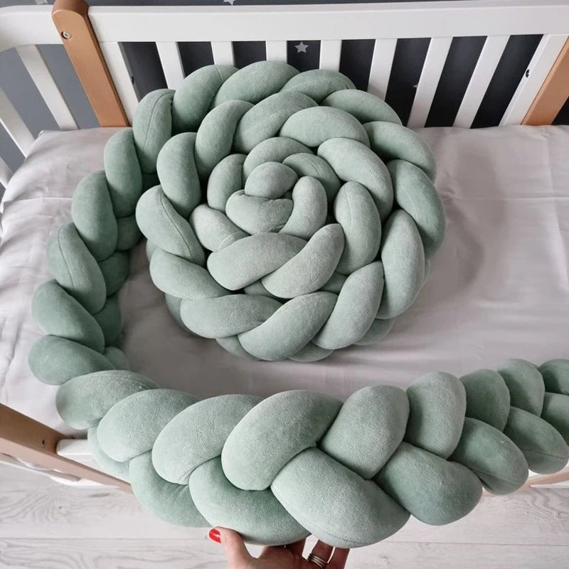 1 - 4 M Baby Bed Protector Infant Cradle Pillow Cushion Braid Knot Bumper Crib Bumper Room Decor Tresse Tour De Lit Bebe - Baby Bubble