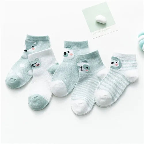 Baby Bubble soft cotton baby socks in a 5-pack, featuring colorful, comfortable baby socks for gentle everyday wear.