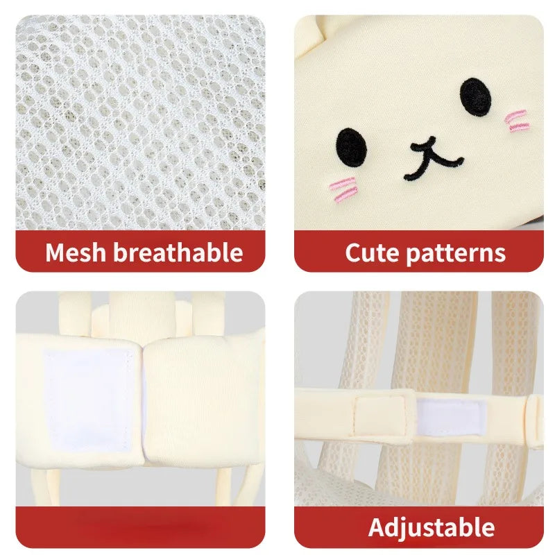 Baby Bubble breathable safety helmet bonnet for babies, soft head guard with adjustable straps and ventilation for comfort.