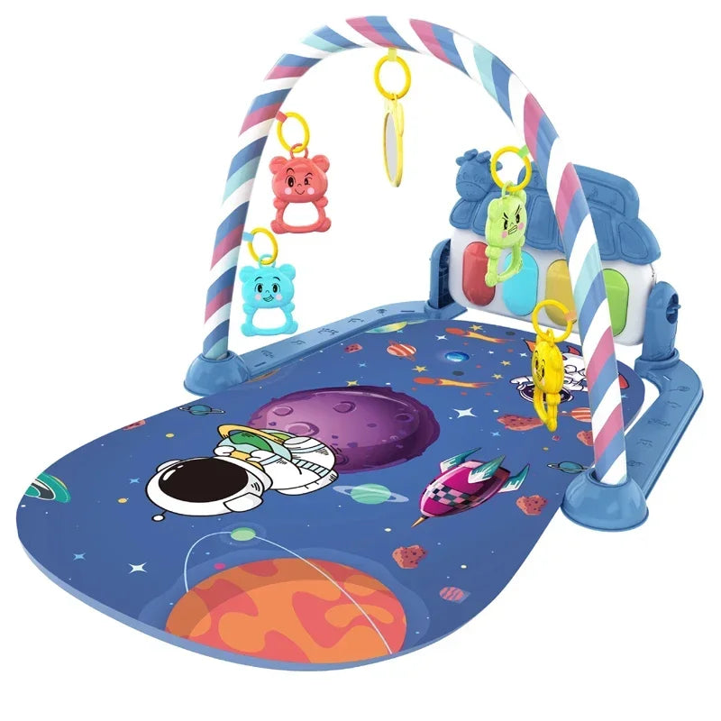 Baby Bubble baby piano gym play mat with colorful musical crawl and kick activity toys for infants.
