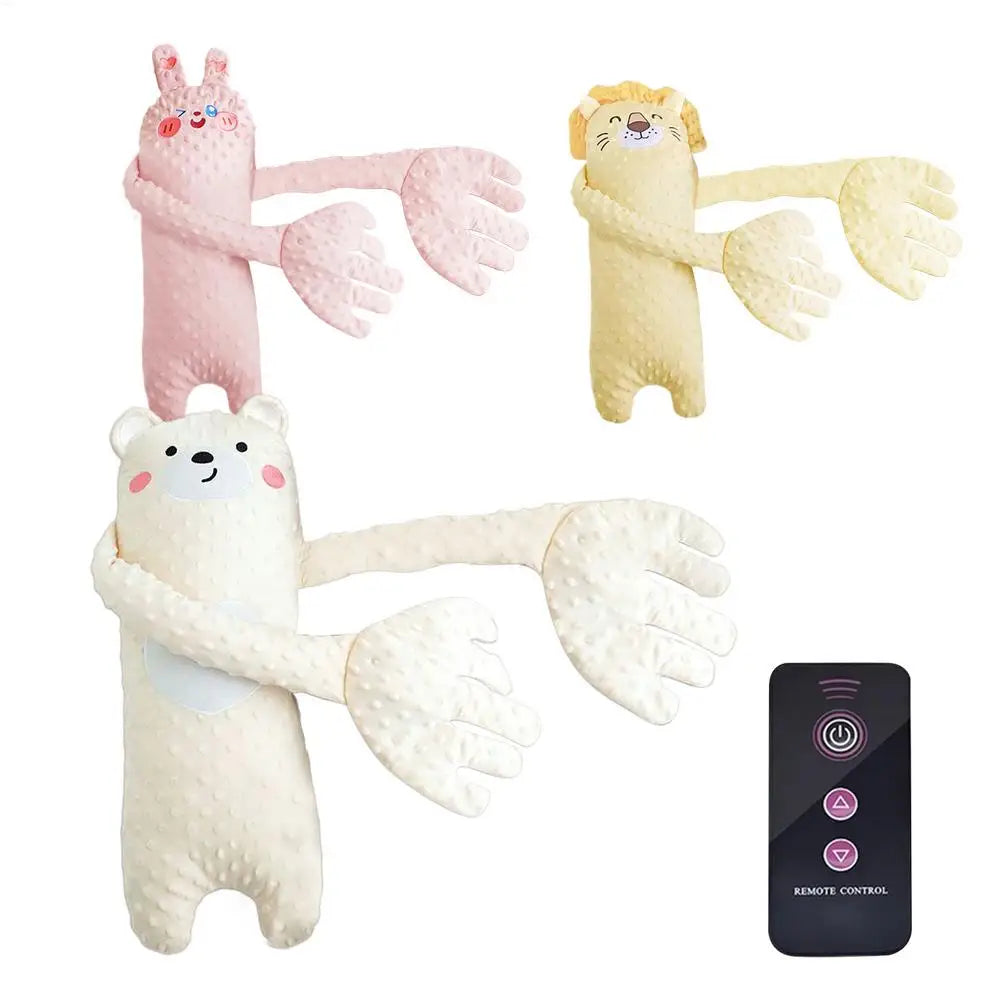 Baby Bubble soothing bear baby sleep pillow with remote, soft plush design, ideal for comforting infants during sleep.