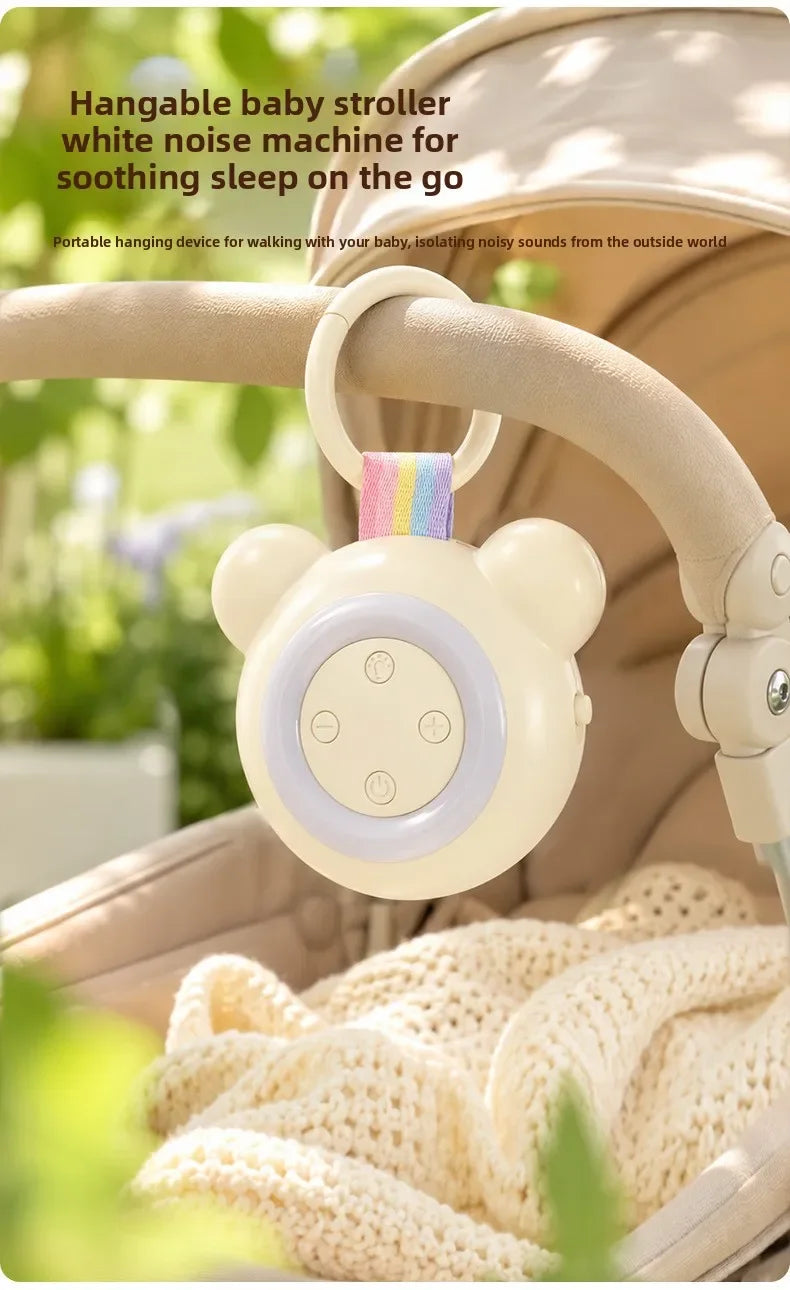 TS900 Baby Sleep Speakers Machine with Night Light, Portable White Noise Machine for Newborn, 15/30/60 Min Timer, Crib Stroller