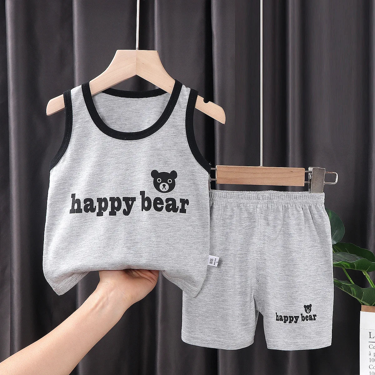 Baby Bubble children's summer set with a tank top and shorts, perfect for warm weather and outdoor play.