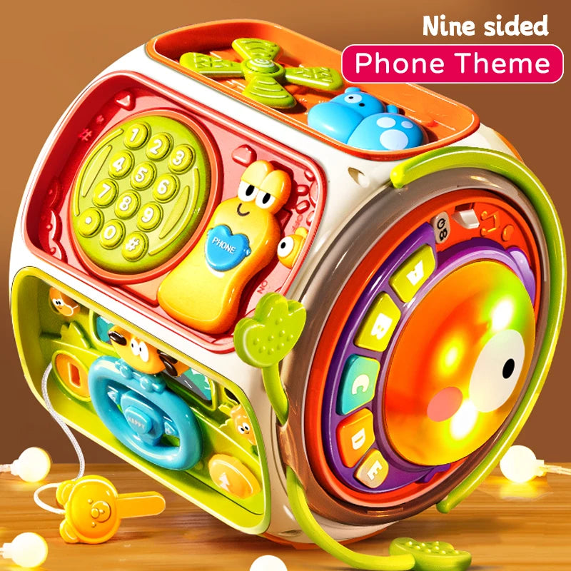 Baby Bubble baby cell phone toy with music speaker, colorful lights, and educational features for engaging early learning play.