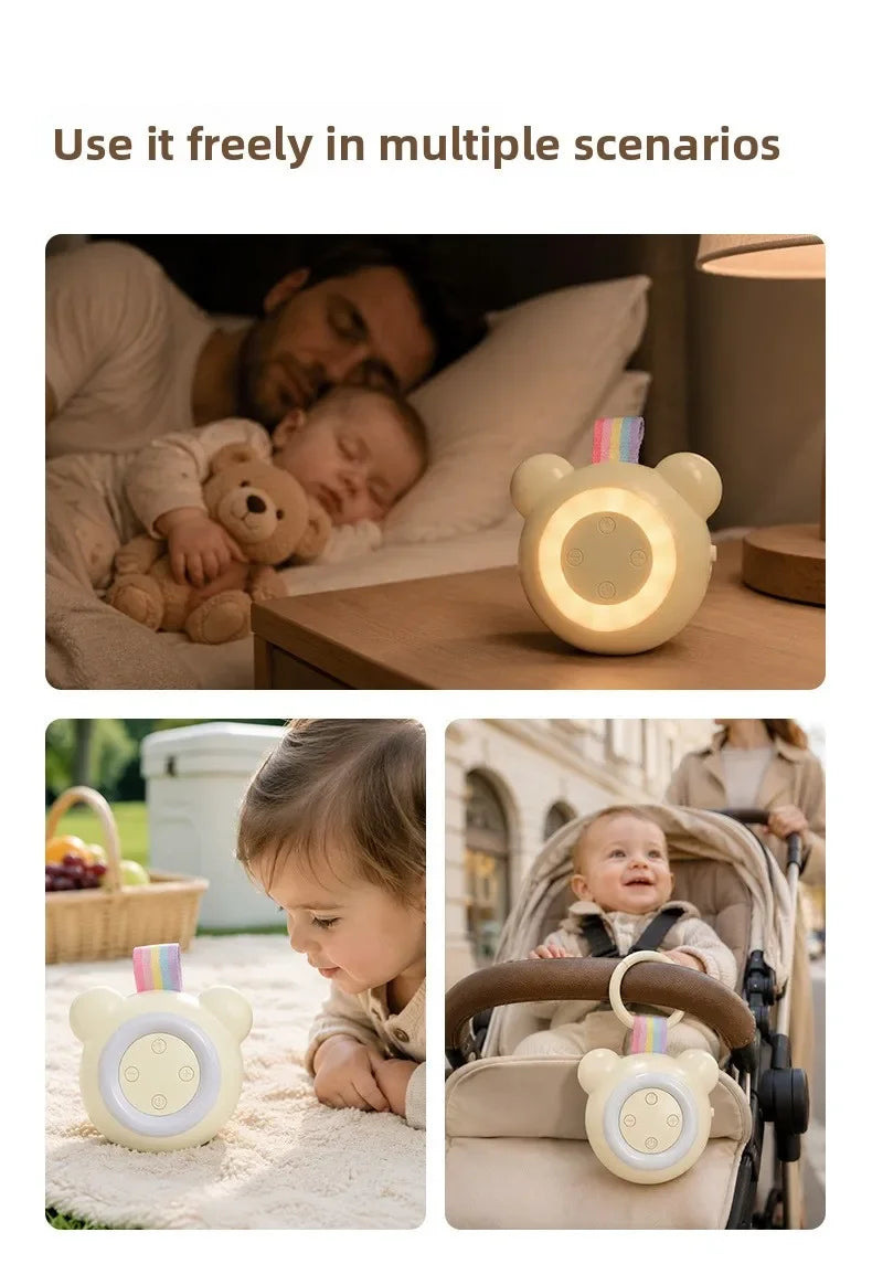 TS900 Baby Sleep Speakers Machine with Night Light, Portable White Noise Machine for Newborn, 15/30/60 Min Timer, Crib Stroller