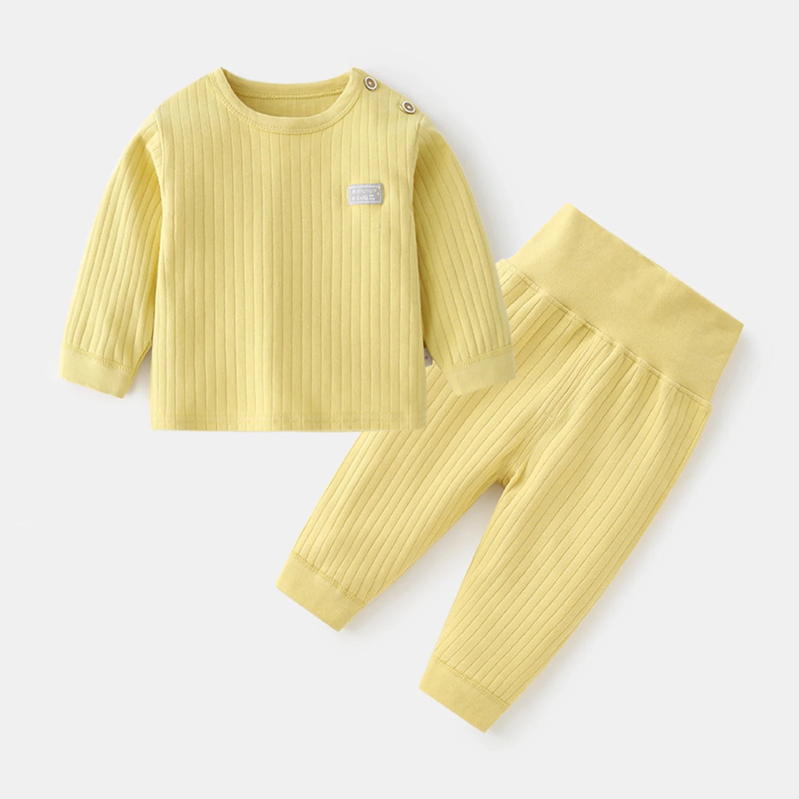 Baby Bubble thermal underwear suit for boys and girls, colorful warm pajama set ideal for autumn and winter sleepwear.
