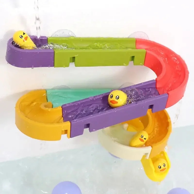 Baby Bubble Baby Bath Track Slide Toy water activity set with colorful slides and floating toys for bath time fun