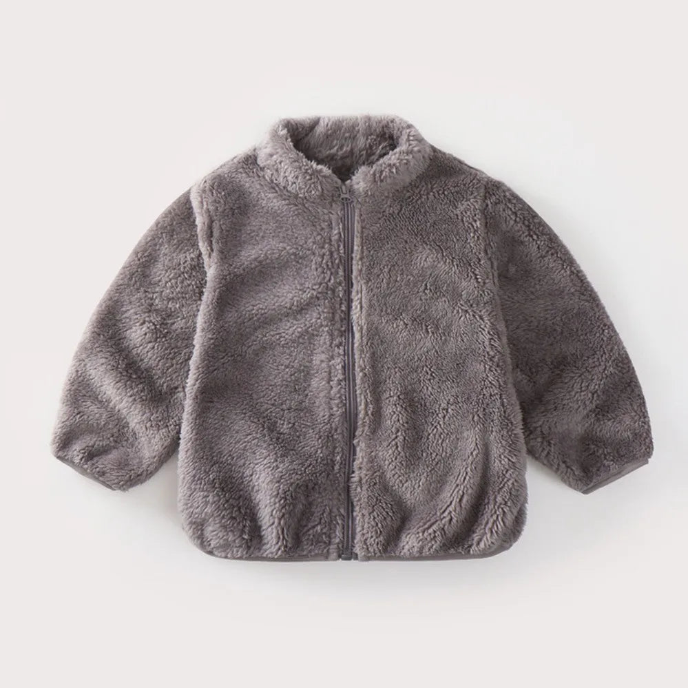 Baby Bubble CLO baby plush warm jacket with soft, cozy fabric and adorable design for infants.