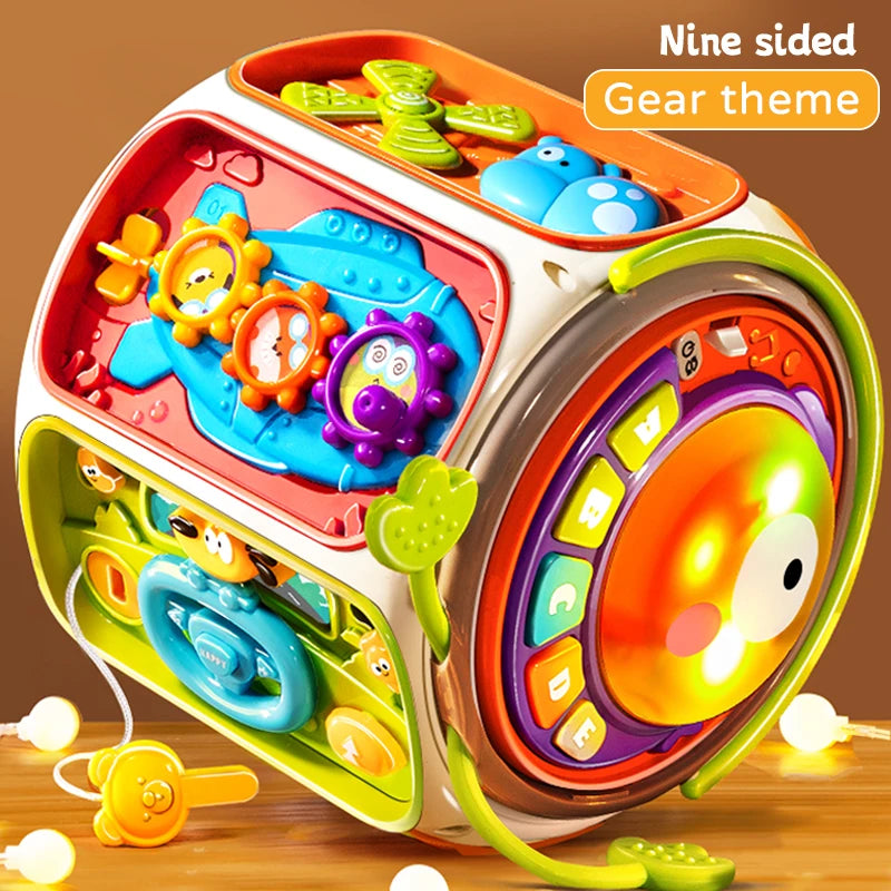Baby Bubble baby cell phone toy with colorful lights, sound buttons, and educational features for interactive play.