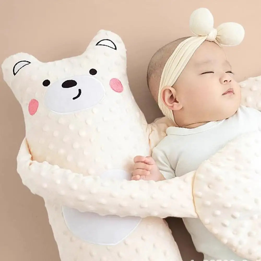 Baby Bubble soothing bear sleep pillow with remote, soft plush design and integrated remote control for calming sleep aid.
