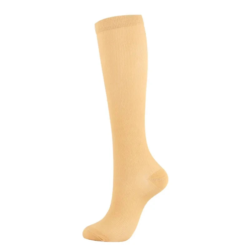 Pregnancy compression socks by Baby Bubble showing supportive, comfortable socks designed to improve circulation during pregnancy.