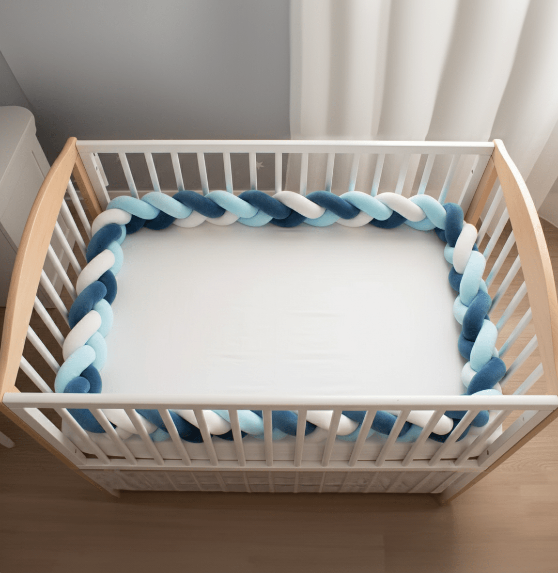 Soft Braid Crib Guard - CozyKnot™ - Baby Bubble