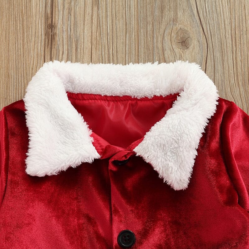 Christmas Kids Long Sleeve Cardigan Pants Hat - Baby Bubble Store