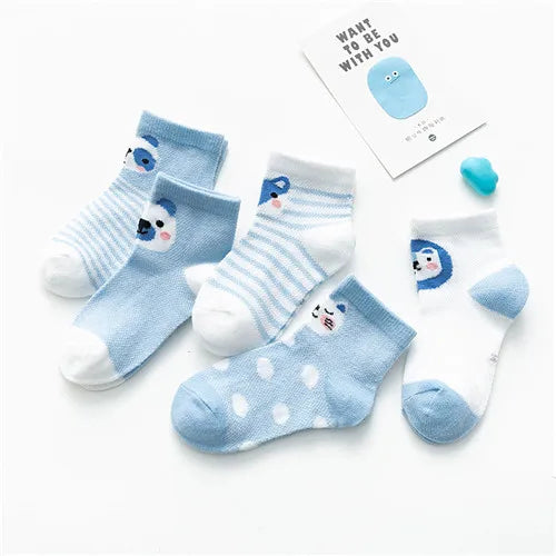 Baby Bubble soft cotton baby socks in a 5-pack displayed with colorful, cozy socks suitable for infants.