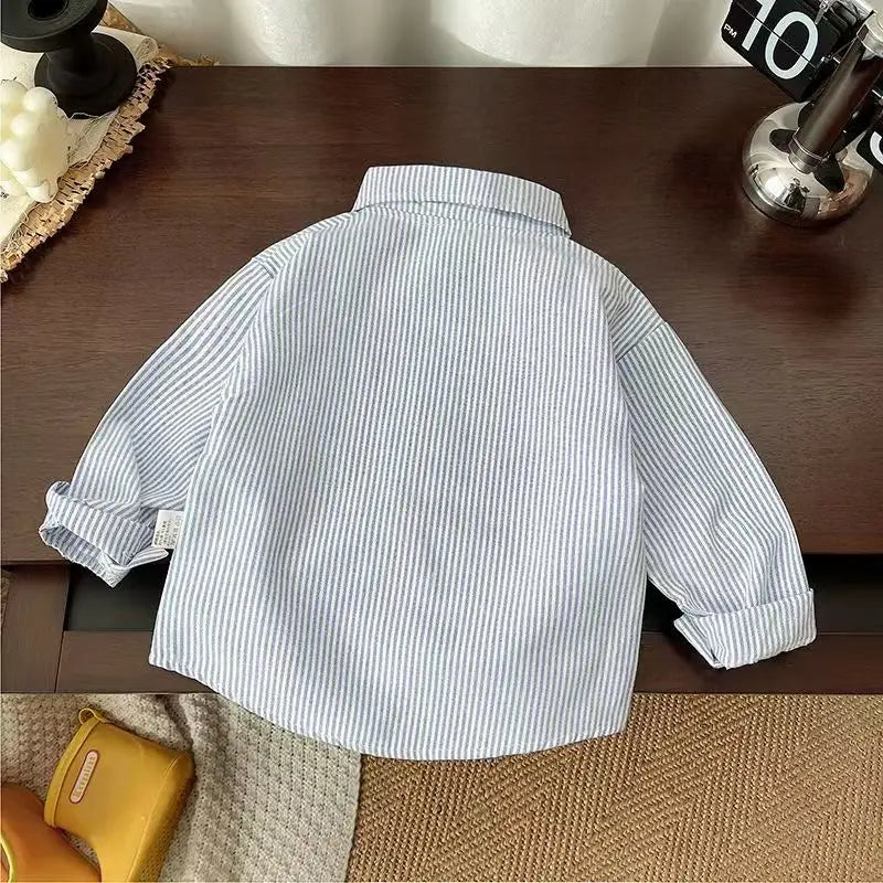 Baby Bubble kids' long sleeve shirt, toddler boy spring top, thin cotton tee for ages 1-4, suitable for infants and toddlers.