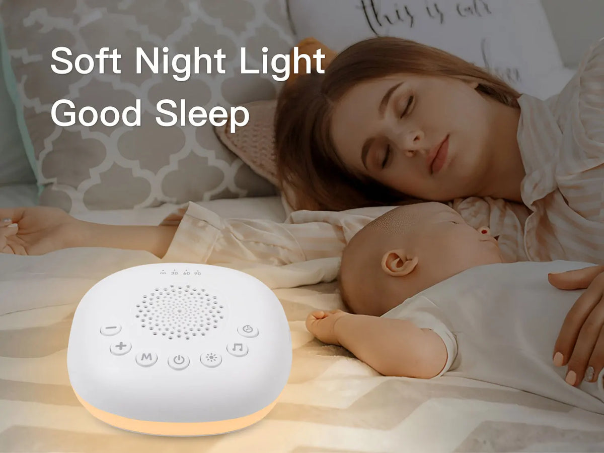 White Noise Sound Machine with 24/20 Soothing Sounds Sleep Aid for Babies Kids Adults  Rechargeable Night Light Newborn Gifts