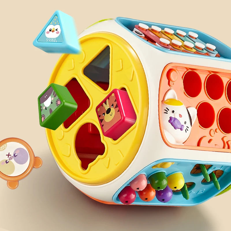 Baby Bubble baby cell phone toy with colorful buttons, music speaker, lights, and educational features, designed for young children.