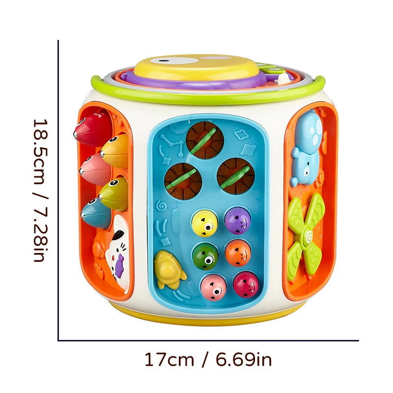 Baby Bubble baby cell phone toy with colorful lights, sound buttons, and educational features, designed for early learning and entertainment.