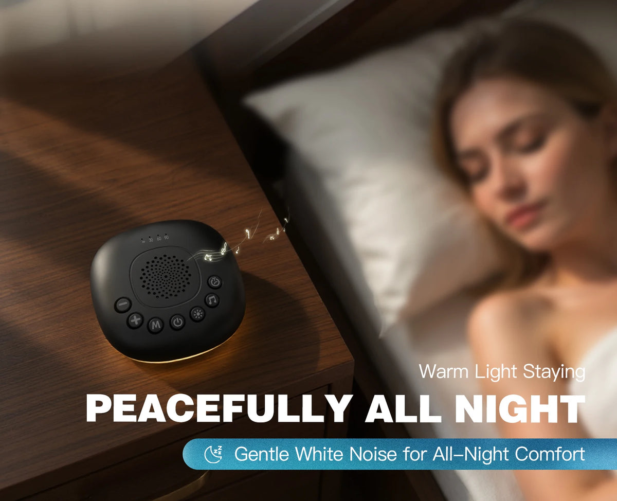 White Noise Sound Machine with 24/20 Soothing Sounds Sleep Aid for Babies Kids Adults  Rechargeable Night Light Newborn Gifts