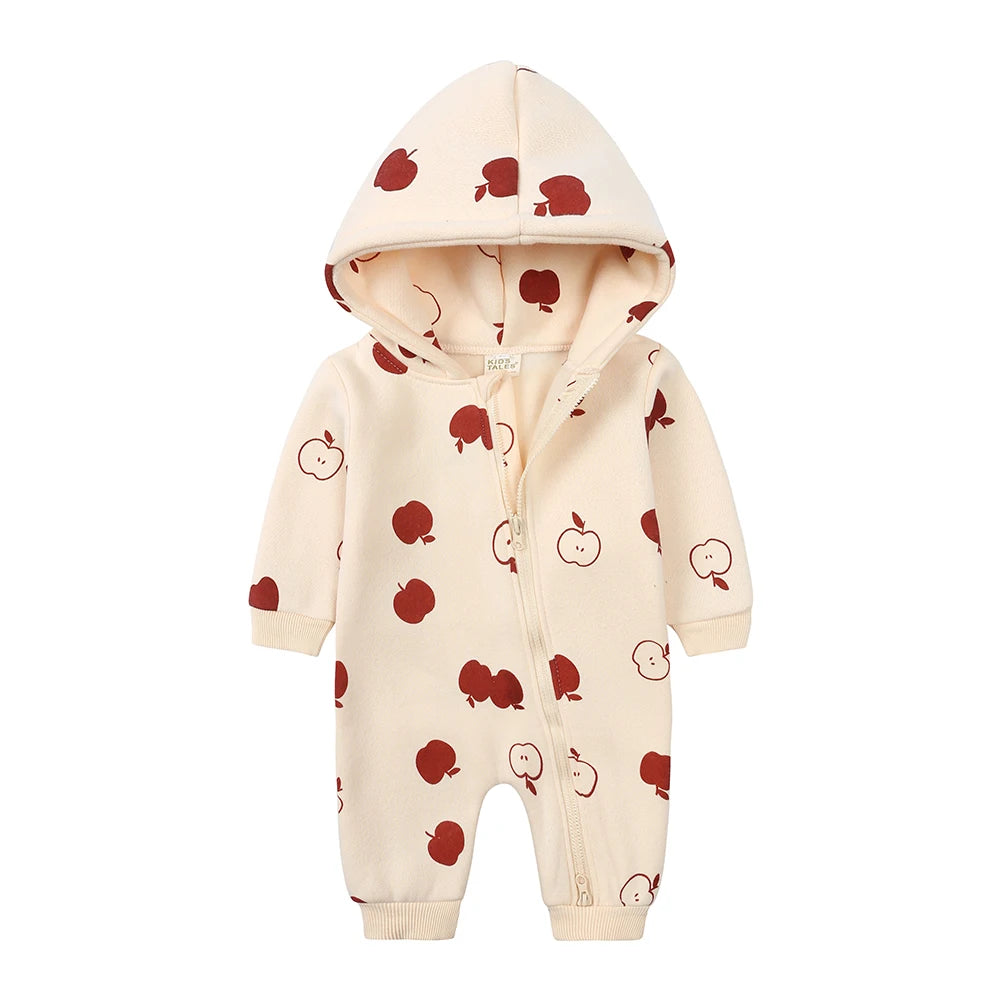 Baby Bubble Bear onesie, adorable winter pajamas for infants, soft fabric with cute bear print, cozy and warm for cold weather.