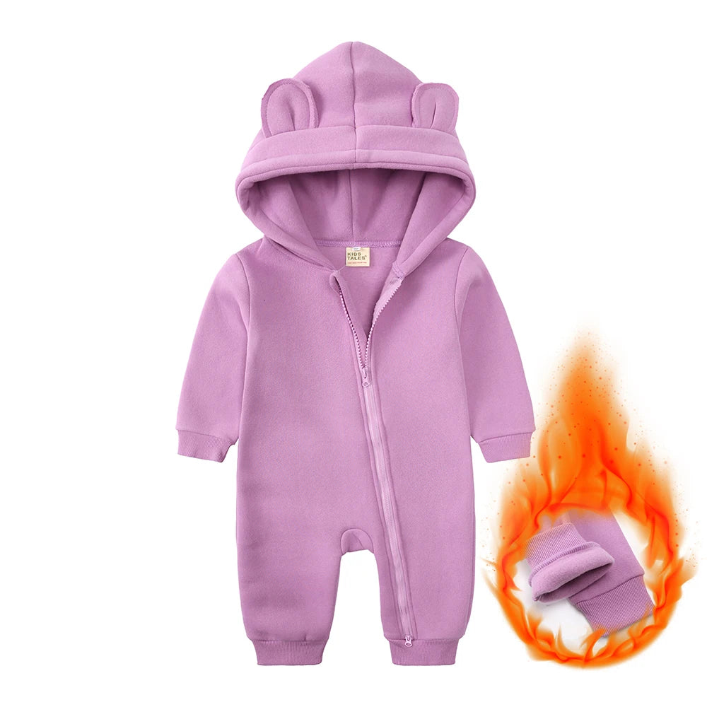 Baby Bubble Bear onesie, adorable winter pajamas featuring a cute bear design, soft fabric, perfect for cozy cold weather.