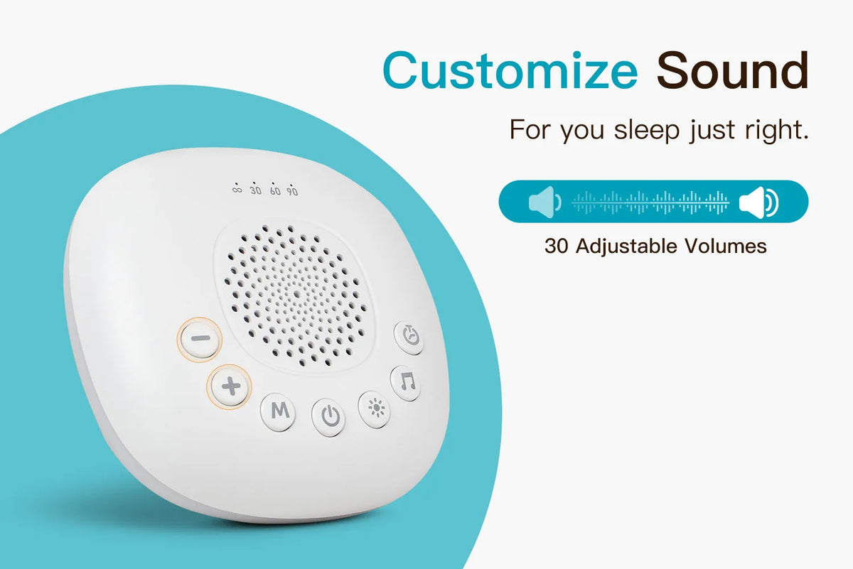White Noise Sound Machine with 24/20 Soothing Sounds Sleep Aid for Babies Kids Adults  Rechargeable Night Light Newborn Gifts