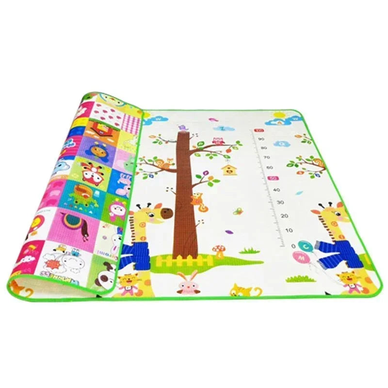 Baby Bubble thick cushioned baby activity play mat with colorful patterns and soft safety rug for infants to play comfortably.