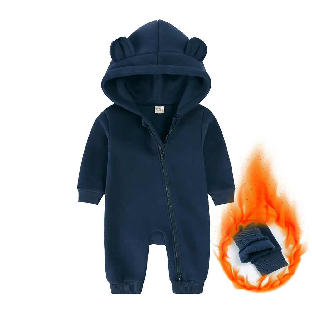 Baby Bubble Bear onesie, adorable winter pajamas for infants, featuring a cute bear design and cozy fabric.