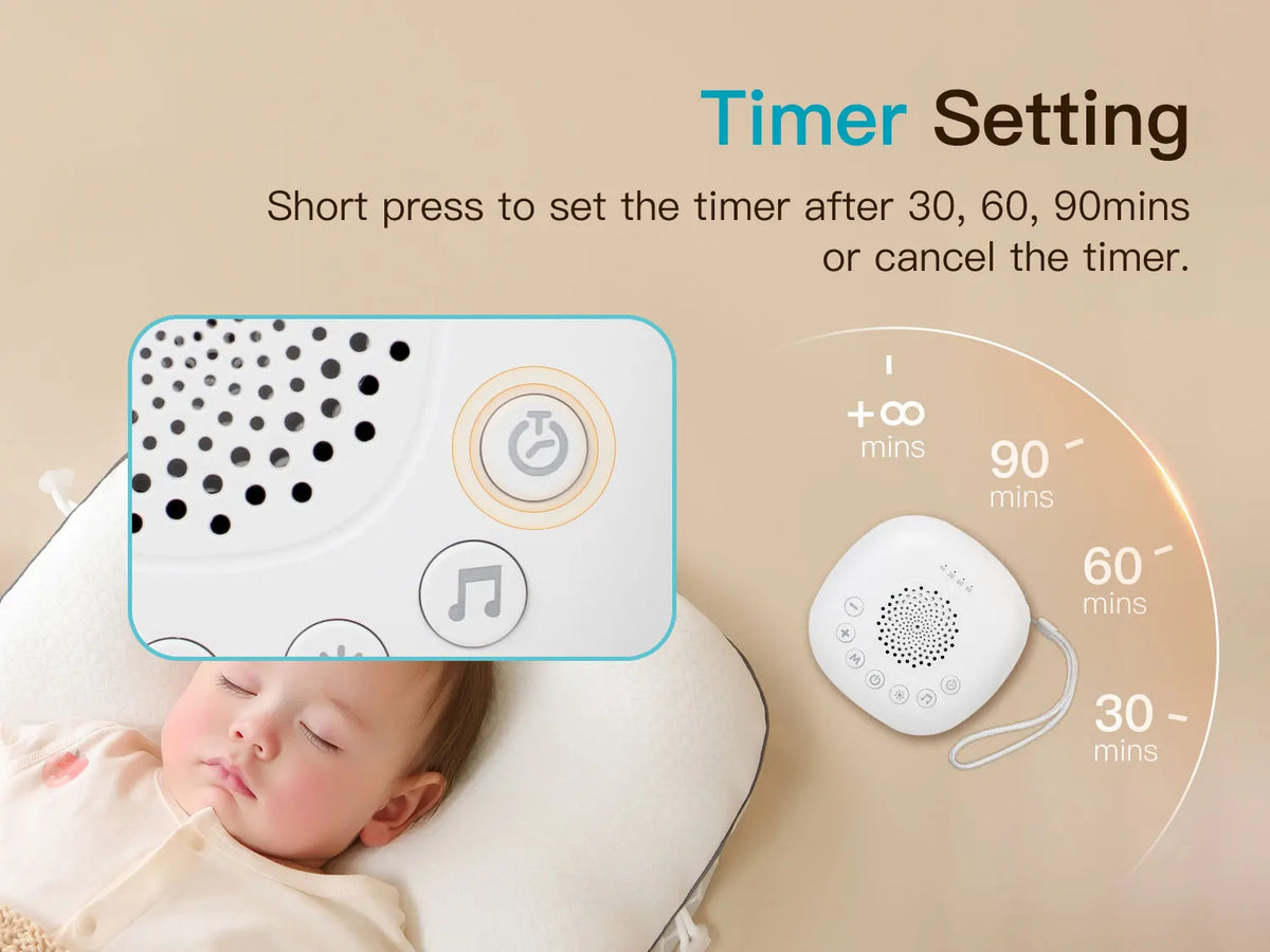 White Noise Sound Machine with 24/20 Soothing Sounds Sleep Aid for Babies Kids Adults  Rechargeable Night Light Newborn Gifts