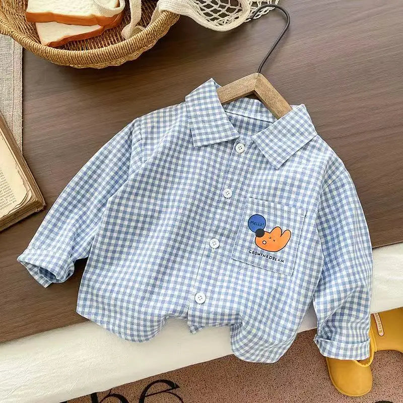 Baby Bubble kids long sleeve shirt for toddlers, spring lightweight top, ideal for boys aged 1 to 4 years, casual and comfortable.