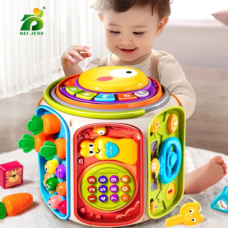Baby Bubble baby cell phone toy with music speaker, colorful lights, and educational features for early learning and entertainment.