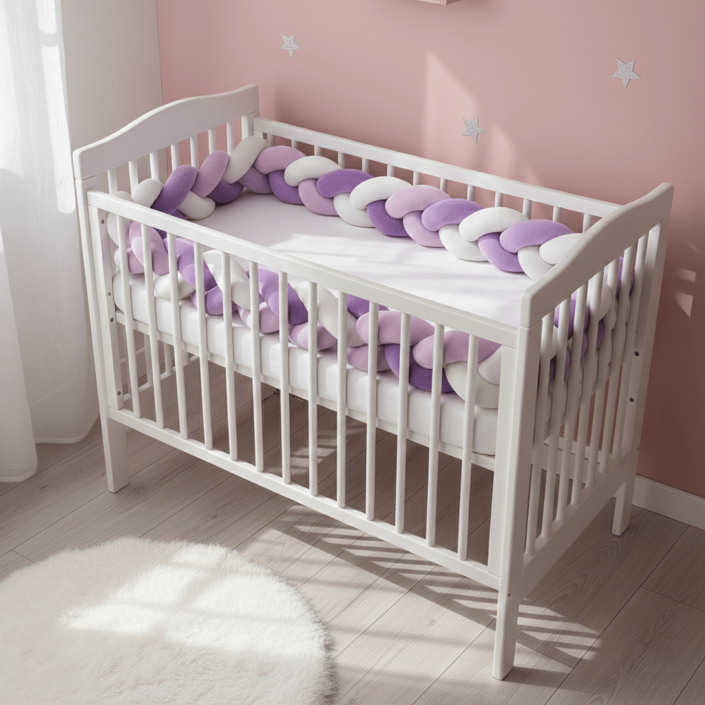 Soft Braid Crib Guard - CozyKnot™ - Baby Bubble