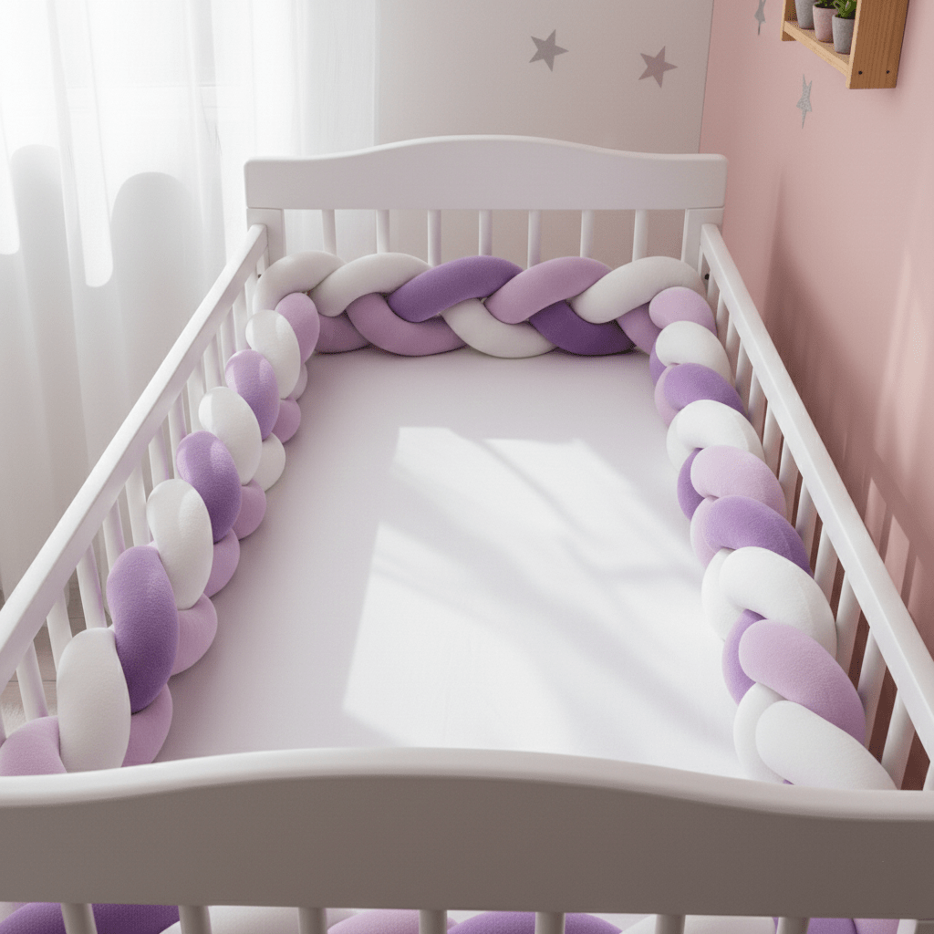 Soft Braid Crib Guard - CozyKnot™ - Baby Bubble