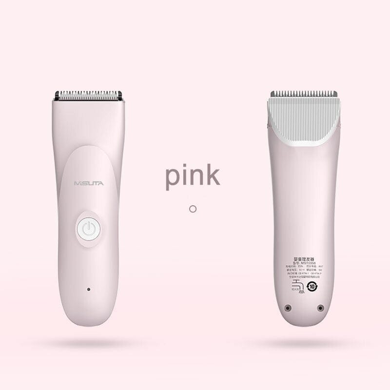 Automatic Gather Hair Trimmer Baby Adult Mute Waterproof Kids Hair Clipper Sleep Haircut Home-Use Electric Hairdressing Tool 0 Baby Bubble Store pink 