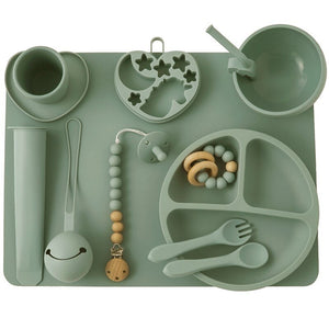 Baby Complete Tableware Set Baby Tableware Set Baby Bubble Store Sage 