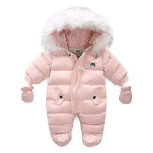 Baby Winter Warm Jumpsuit Baby Winter Warm Jumpsuit Baby Bubble Store Pink 3M 