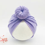 Knotted Hats for Baby Girl Beanie Bow Headband Infant Turban Newborn Head Accessories Winter Hat Warm Bonnet Caps Mother Kids Baby Bubble Store A purple 